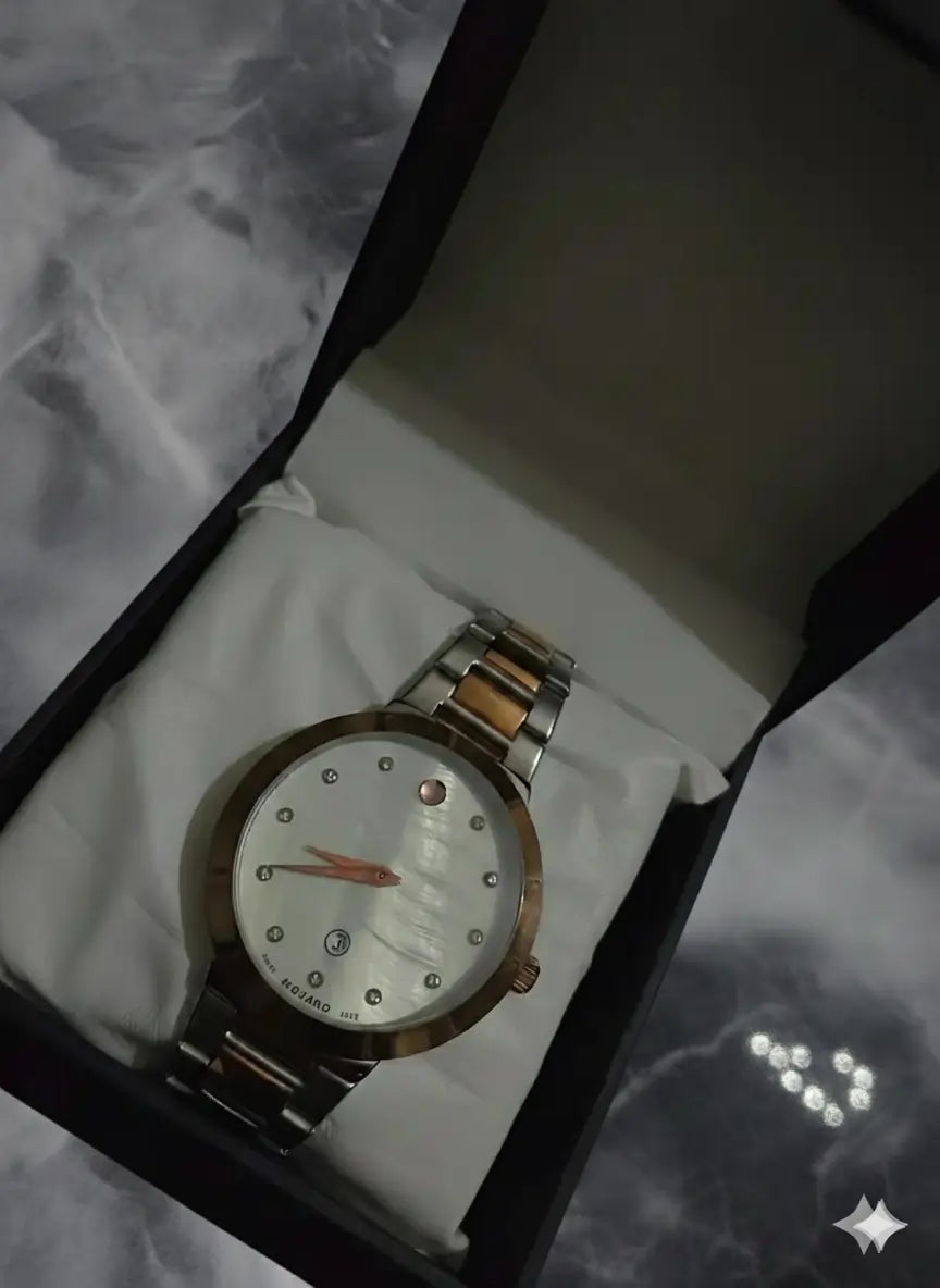 MOVADO BRONZE-SILVER FINISH