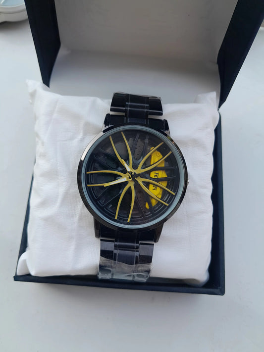 BLACK FERRARI YELLOW DIAL FINISH