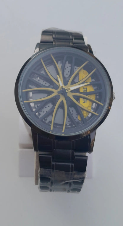 BLACK FERRARI YELLOW DIAL FINISH