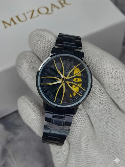 BLACK FERRARI YELLOW DIAL FINISH