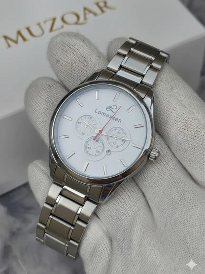 LOMASSEN WHITE-SILVER FINISH