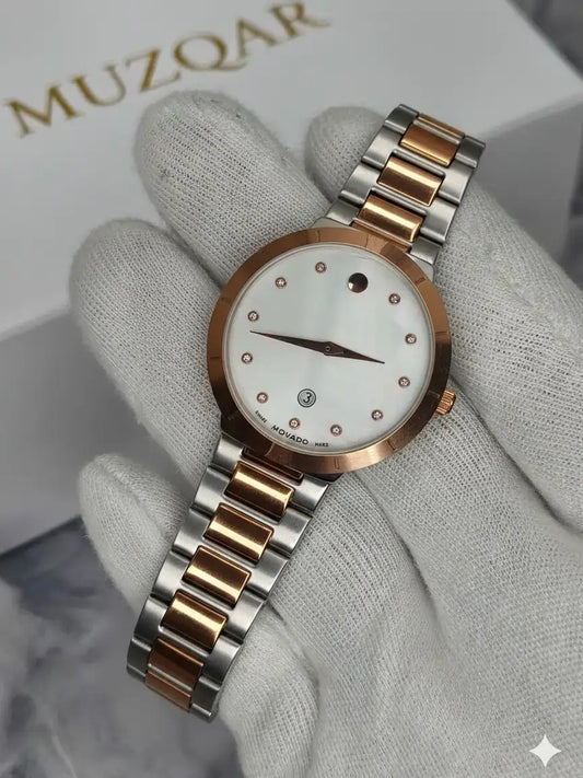 MOVADO BRONZE-SILVER FINISH