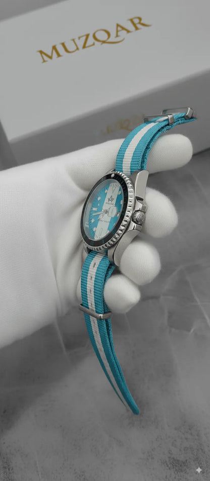 WHITE-BLUE AMAUGEN FINISH