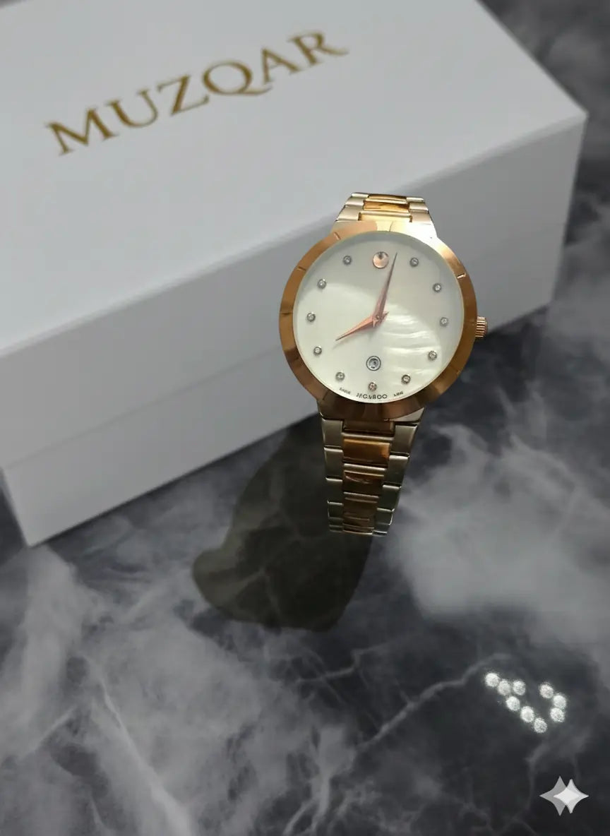 MOVADO BRONZE-SILVER FINISH