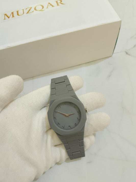 MATTE  GREY ARABIC AURA WATCH