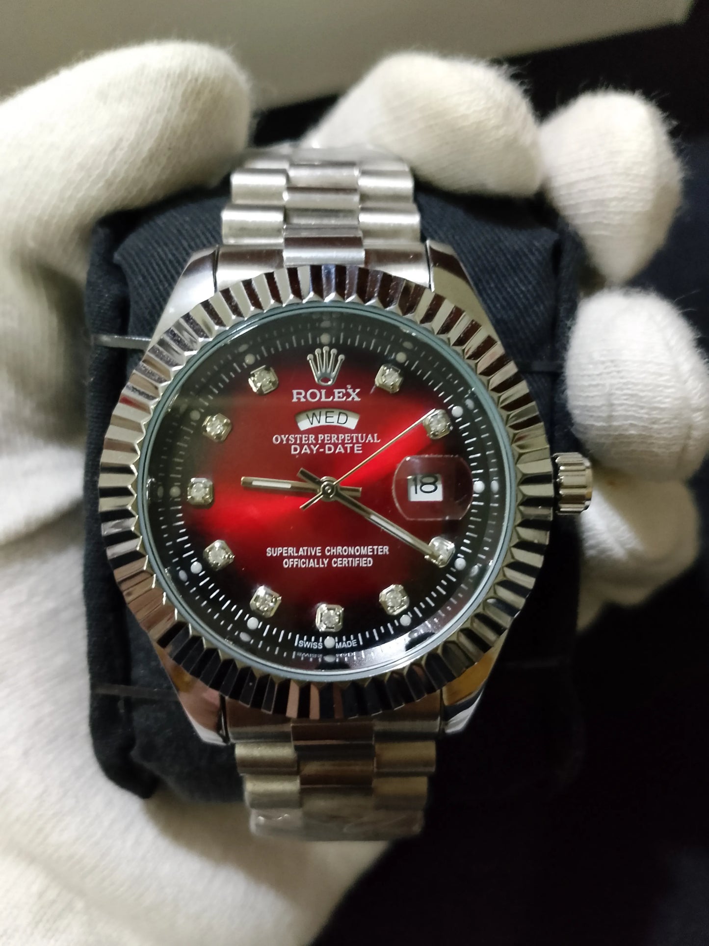 ROLEX DAY-DATE CHERRY RED MASTER COPY