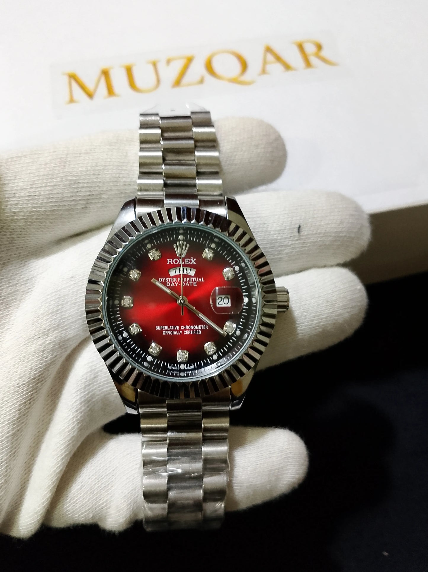 ROLEX DAY-DATE CHERRY RED MASTER COPY